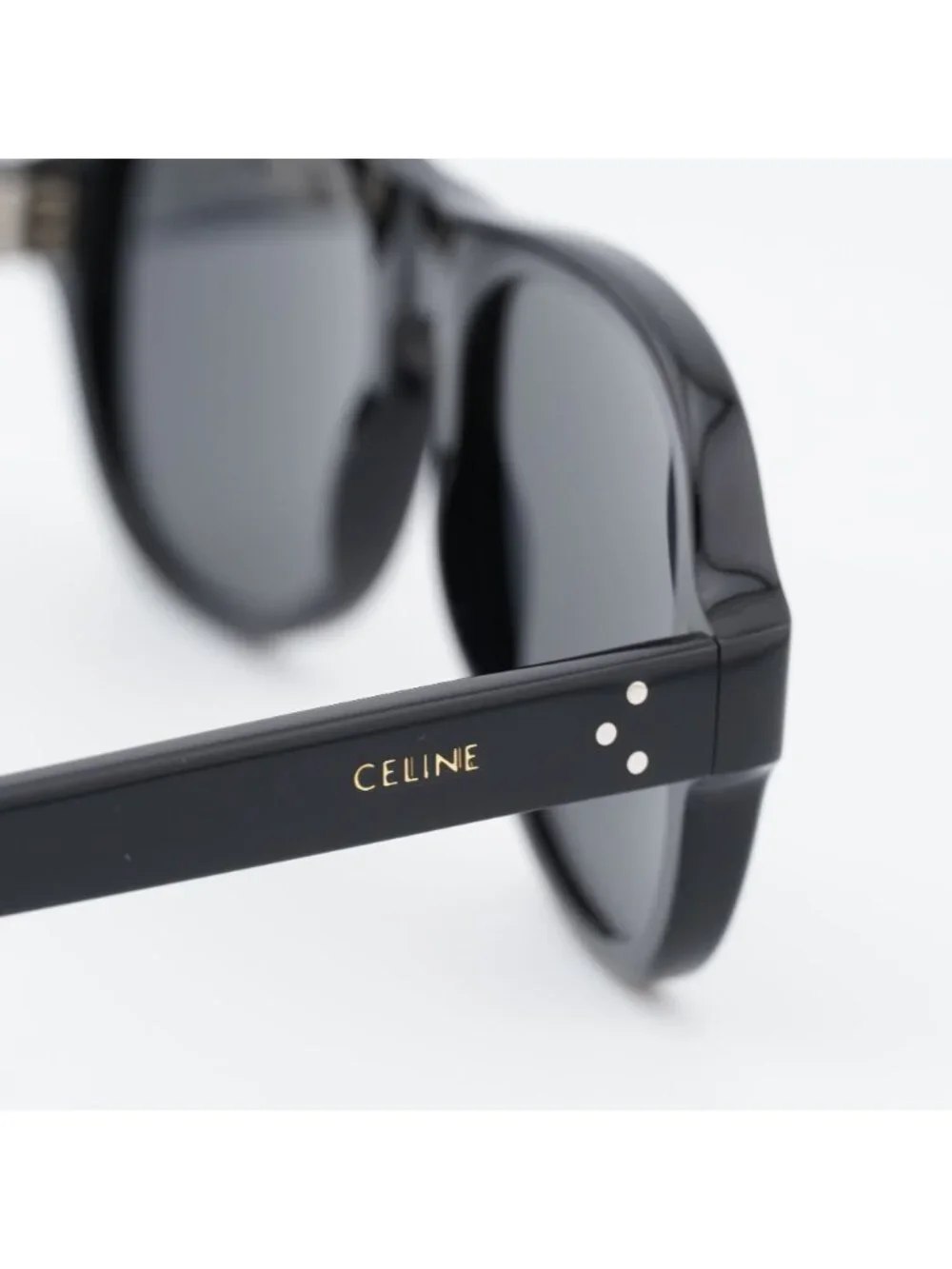 Celine CL40298I 01A Sunglasses Black Aviator Frame, Grey Lenses